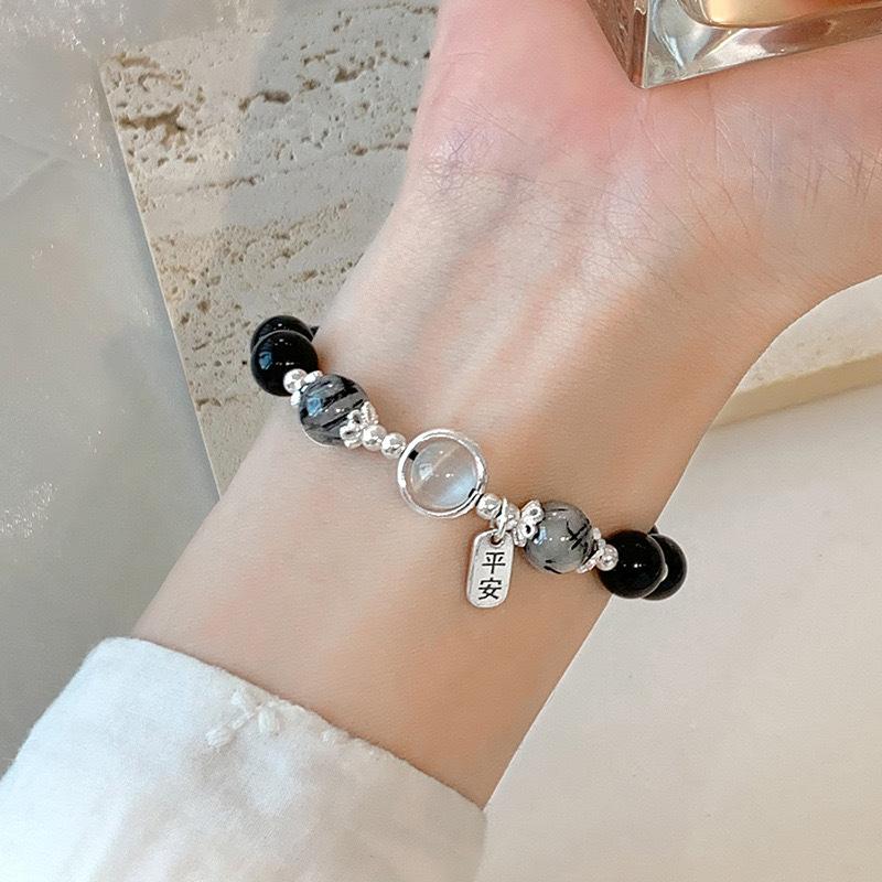 Obsidian bracelet women s beads beaded loose beads retro white bracelet safe birthday
Obsidian bracelet women s beads beaded loose beads retro white bracelet safe birthday