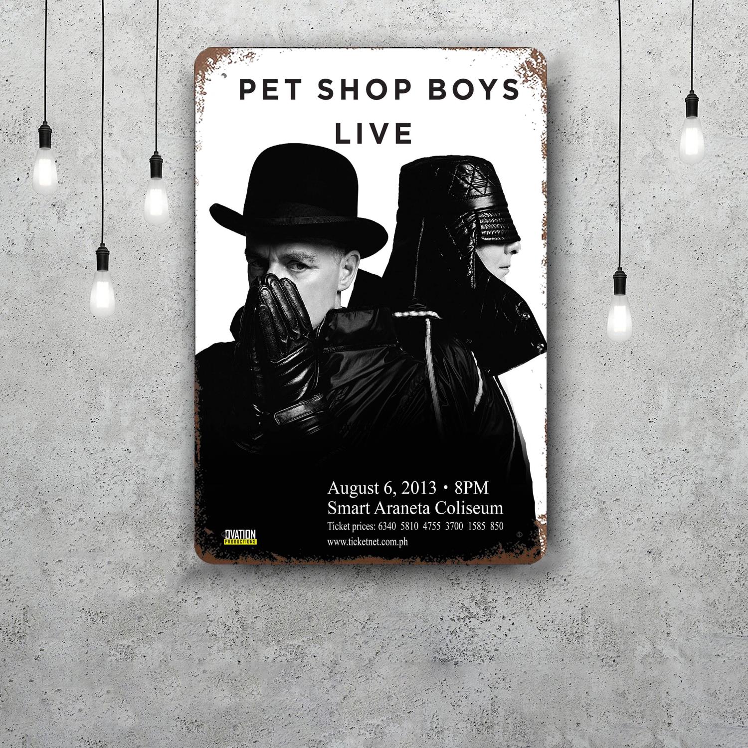 Pet Shop Boys Classic Poster Rusty Metal Plaque Retro Decorative Plate Bar Man Cave Garage Club Metal Sign Wall Decoration 20x30cm(7.8x11.8inch)
Pet Shop Boys Classic Poster Rusty Metal Plaque Retro Decorative Plate Bar Man Cave Garage Club Metal Sign Wall Decoration 20x30cm(7.8x11.8inch)