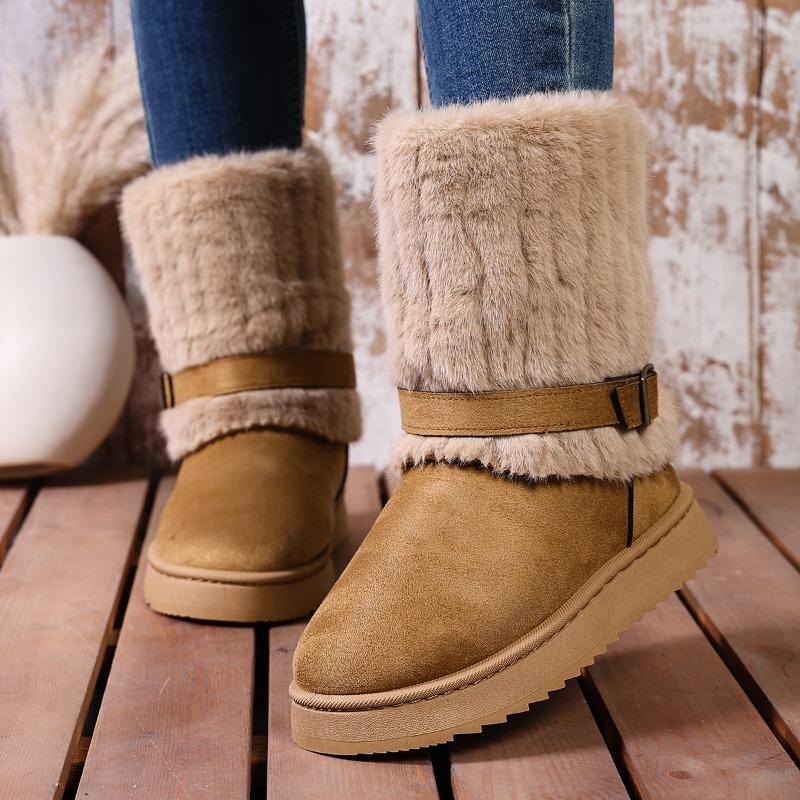 Belt Buckle Platform Cotton Boots Winter New Round Toe Suede Sleeve Warm Short Snow Boots 36
Belt Buckle Platform Cotton Boots Winter New Round Toe Suede Sleeve Warm Short Snow Boots 36