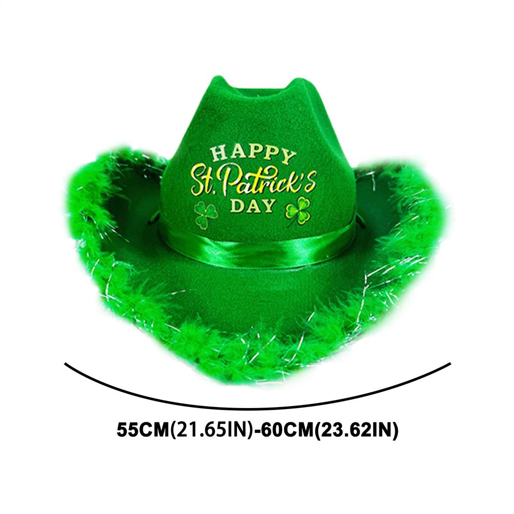 St Patrick Day Cowgirl Hat Unisex Irish Holiday Caps St Patrick Day Shamrock Felt Cowgirl Hats For Party Decor Festival Headwear
St Patrick Day Cowgirl Hat Unisex Irish Holiday Caps St Patrick Day Shamrock Felt Cowgirl Hats For Party Decor Festival Headwear