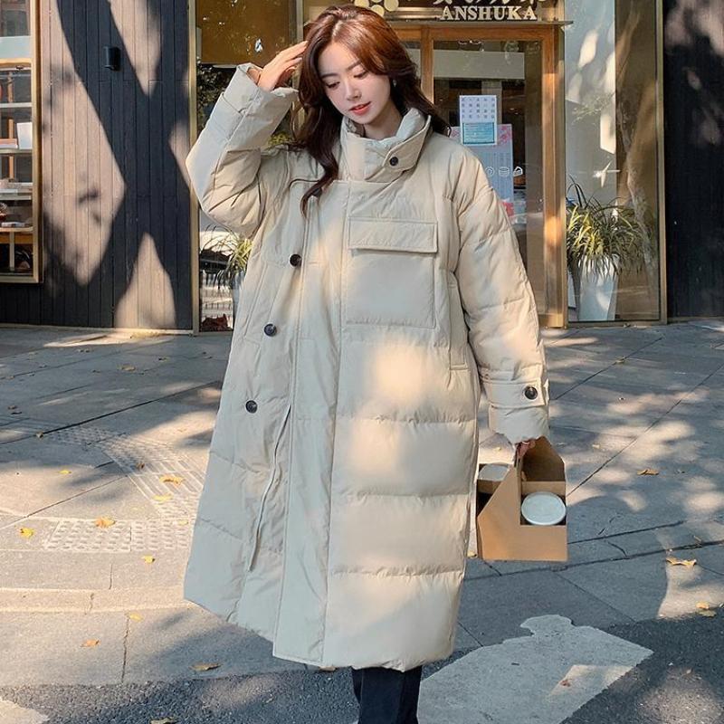 New down cotton-padded clothes women s long over-the-knee winter cotton clothes trend thickened design cotton clothes jacket XL хакі
New down cotton-padded clothes women s long over-the-knee winter cotton clothes trend thickened design cotton clothes jacket XL хакі