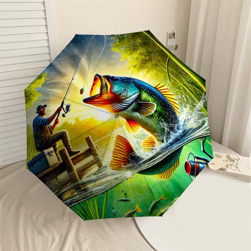 1PC Fishing Dock Automatic Open/Close Umbrella with Windproof, 8-Rib Sturdy Canopy, Durable Ribs, Fashionable Design, Outdoor Accessory, Fun Prin, Hol
1PC Fishing Dock Automatic Open/Close Umbrella with Windproof, 8-Rib Sturdy Canopy, Durable Ribs, Fashionable Design, Outdoor Accessory, Fun Prin, Hol