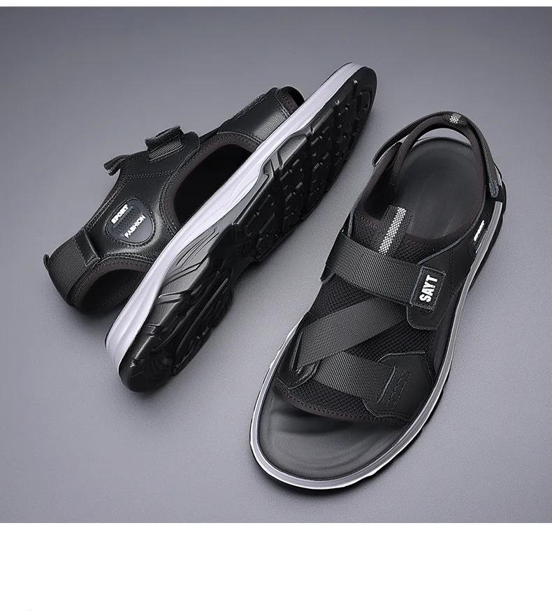 Модные летние мужские сандалии на платформе с открытым носком, дизайнерские, повседневные, кожаные, мужские сандалии на мягкой подошве, сандалии Hombre Verano 38
Модные летние мужские сандалии на платформе с открытым носком, дизайнерские, повседневные, кожаные, мужские сандалии на мягкой подошве, сандалии Hombre Verano 38