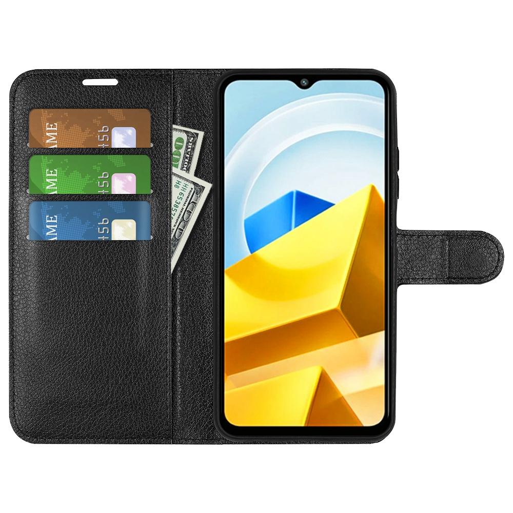 For Xiaomi Poco M5 4G Folio Flip Phone Case Litchi Texture PU Leather Drop-proof Protective Cover with Wallet Stand Black
For Xiaomi Poco M5 4G Folio Flip Phone Case Litchi Texture PU Leather Drop-proof Protective Cover with Wallet Stand Black