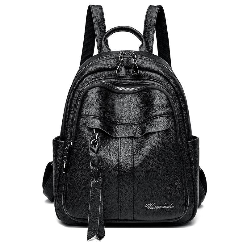 Fashi Black PU Leather Leisure Women Backpack New Shopping Bags Large Capacity Student Schoolbags Women Travel Zipper Rucksack чорний
Fashi Black PU Leather Leisure Women Backpack New Shopping Bags Large Capacity Student Schoolbags Women Travel Zipper Rucksack чорний