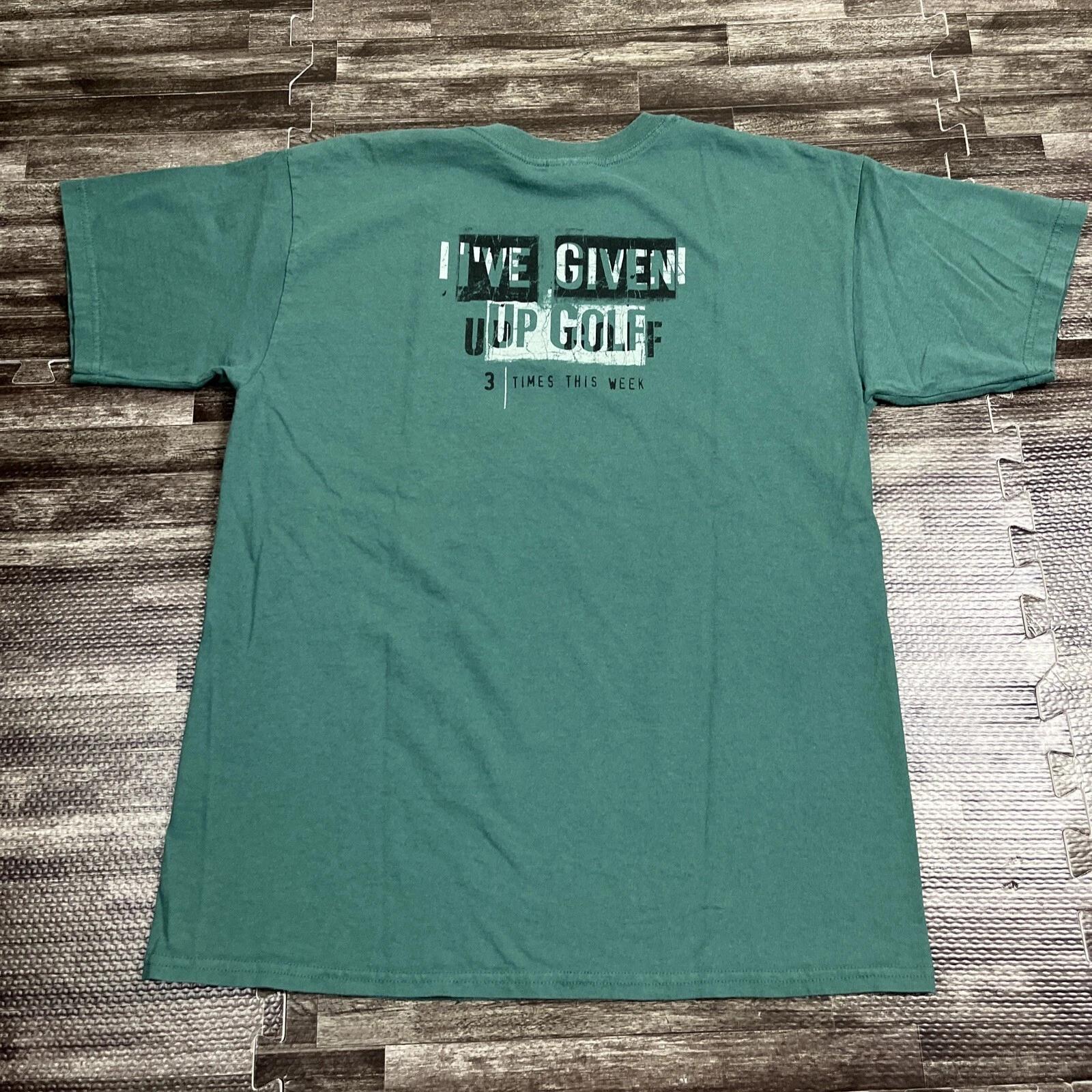 Y2K Golf Humor Graphic Tshirt Green Large Dbl Sided Vintage Sports Unisex S
Y2K Golf Humor Graphic Tshirt Green Large Dbl Sided Vintage Sports Unisex S