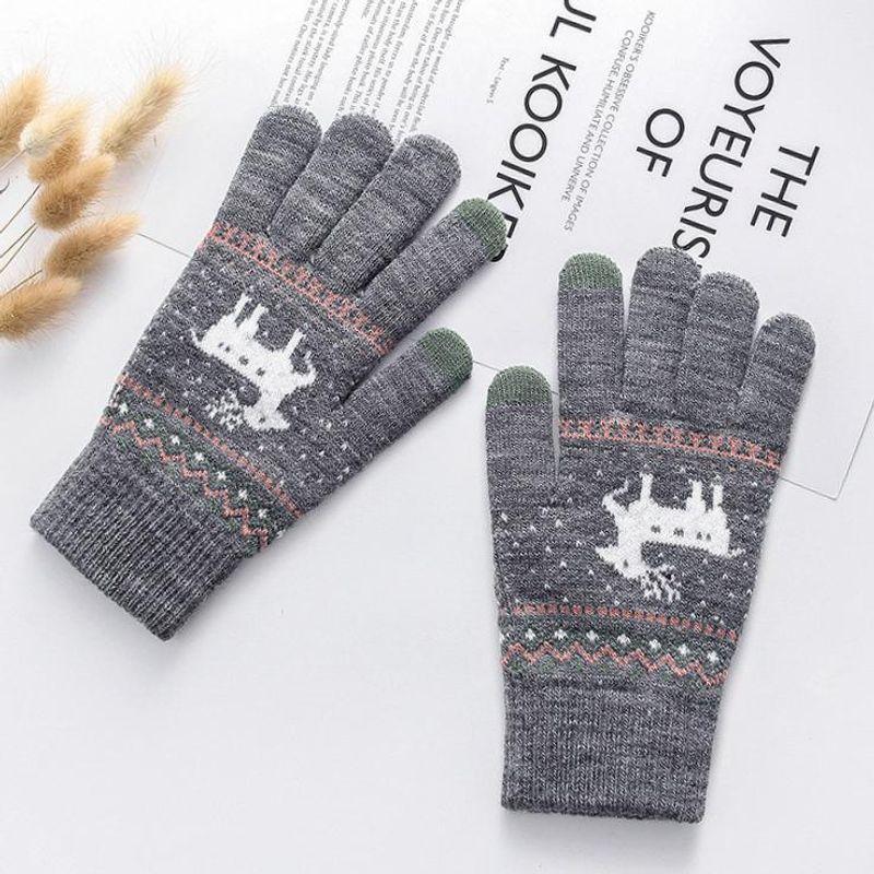 Winter Women Cute Fleece-lined Touch Screen Thickened Warm Winter Student Cold-Proof Cycling Plush Full Finger Riding Gray double layer All yards
Winter Women Cute Fleece-lined Touch Screen Thickened Warm Winter Student Cold-Proof Cycling Plush Full Finger Riding Gray double layer All yards