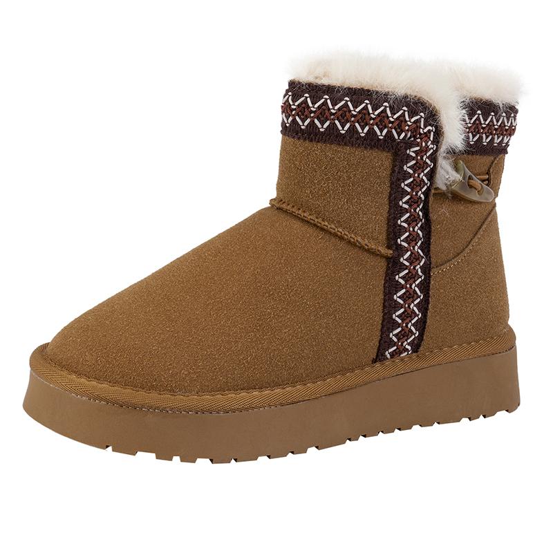 Fleece Warm Snow Boots Winter New Round Toe Suede Embroidered Sleeve Platform Anti-slip Cotton Shoes 35
Fleece Warm Snow Boots Winter New Round Toe Suede Embroidered Sleeve Platform Anti-slip Cotton Shoes 35