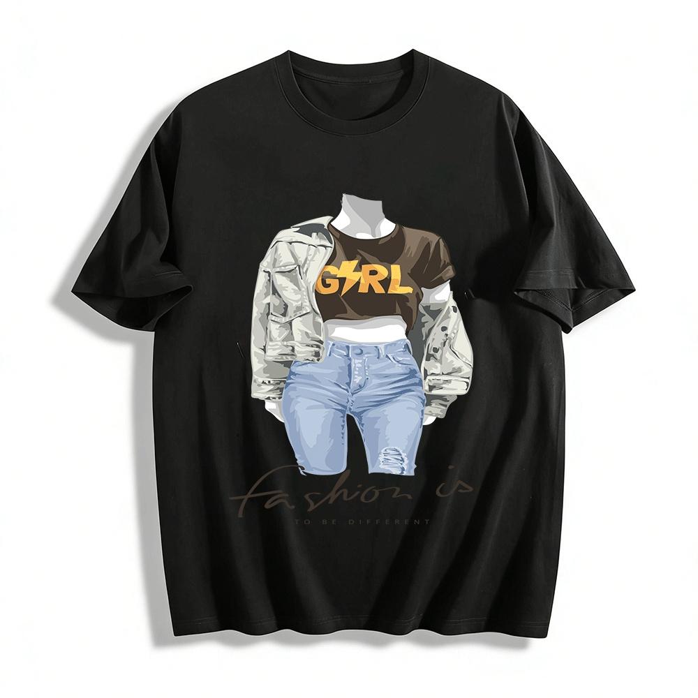 GIRL Graphic Crop Top Denim Pants Set Trendy Edgy Outfit Pure cotton T-shirt 6XL
GIRL Graphic Crop Top Denim Pants Set Trendy Edgy Outfit Pure cotton T-shirt 6XL
