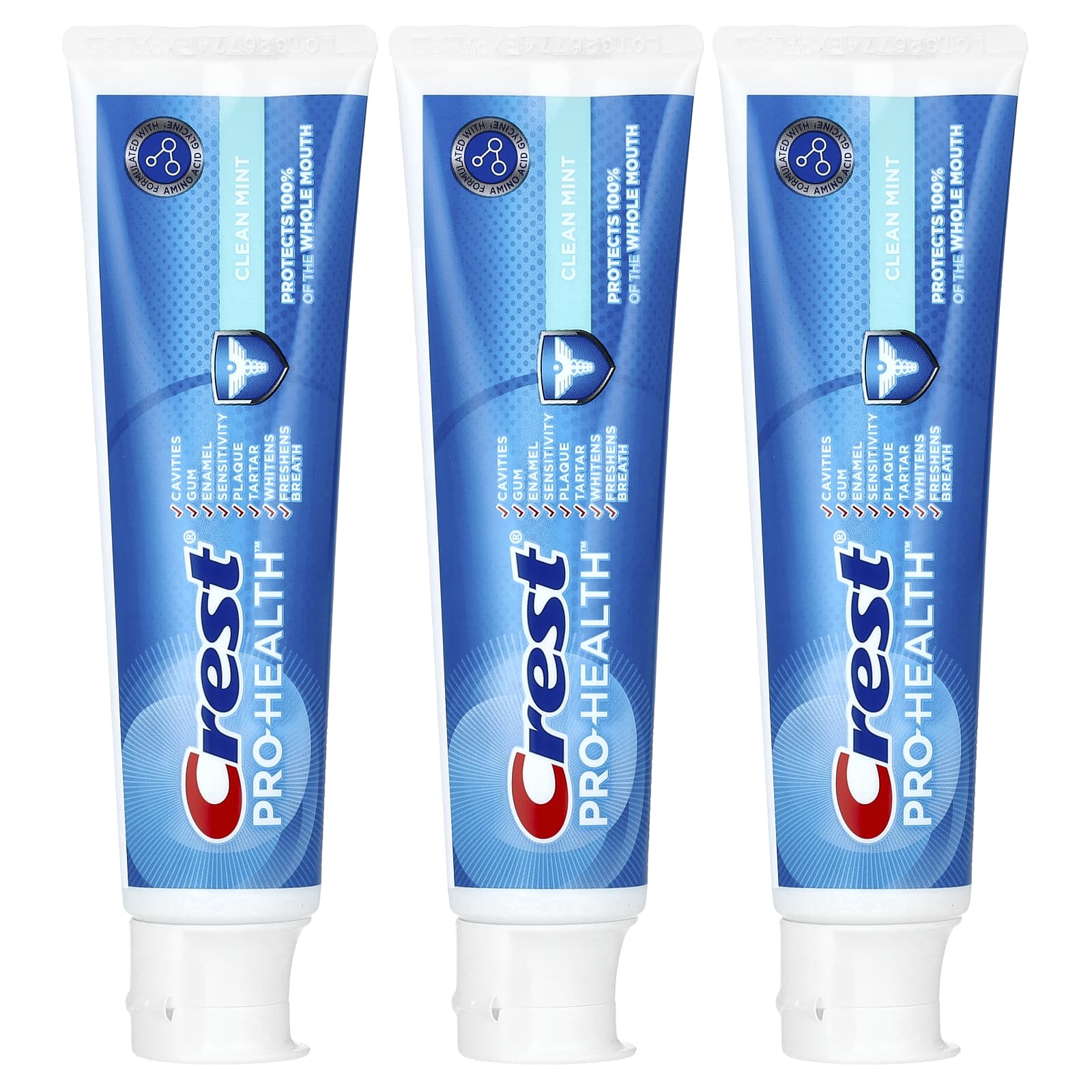 Crest, Pro-Health, зубная паста с фтором, чистая мята, 3 упаковки, 121 г (4,3 унции) каждый
Crest, Pro-Health, зубная паста с фтором, чистая мята, 3 упаковки, 121 г (4,3 унции) каждый