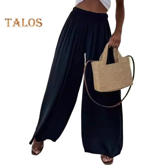 Женские брюки свободного покроя с широкими штанинами и эластичным поясом, повседневные брюки свободного кроя, однотонные, тонкие, длинные, повседневная одежда M чёрный
Женские брюки свободного покроя с широкими штанинами и эластичным поясом, повседневные брюки свободного кроя, однотонные, тонкие, длинные, повседневная одежда M чёрный