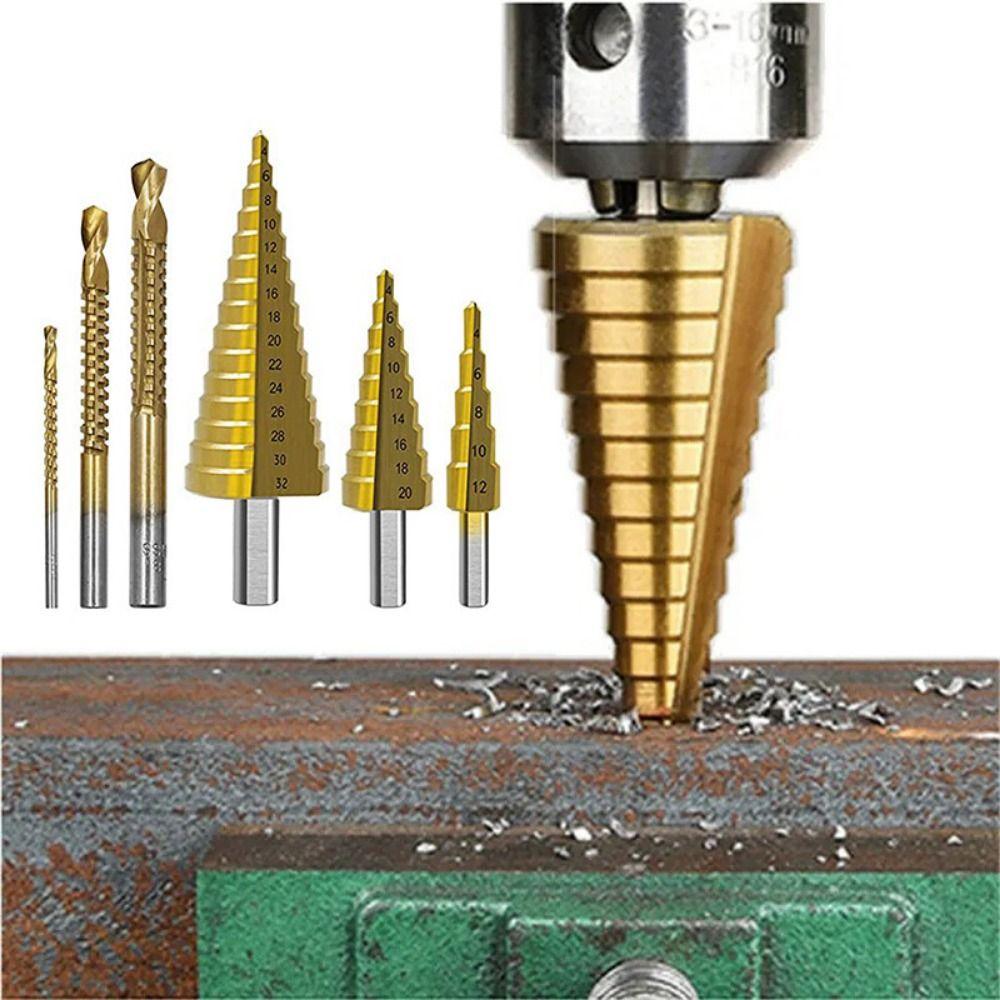 3/6/8mm Metal Hole Cutter 3-12/4-20/4-32mm Drilling Tools Step Cone Drill Plastic Sheet 6pcs bagged
3/6/8mm Metal Hole Cutter 3-12/4-20/4-32mm Drilling Tools Step Cone Drill Plastic Sheet 6pcs bagged
