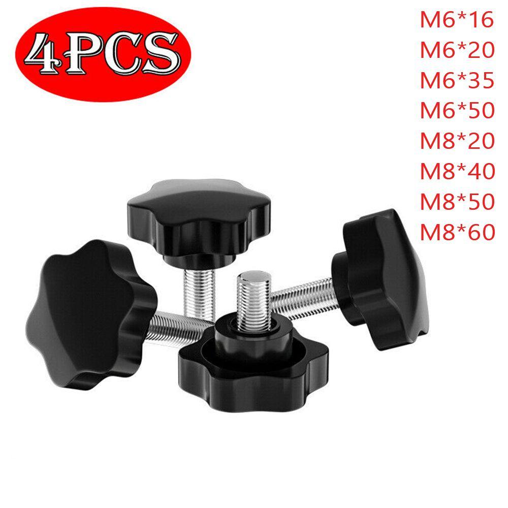 4PCS Black Clamping Nut Threaded Star Knobs Grips Thumb Screw Star Shaped Head Knob Carbon Steel M6*16-4Pcs
4PCS Black Clamping Nut Threaded Star Knobs Grips Thumb Screw Star Shaped Head Knob Carbon Steel M6*16-4Pcs
