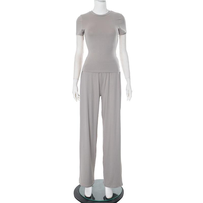 Women Top Pants Suit 2 Piece Sets Thin O-neck Long Sleeve Shirts Elastic Wasit Trousers Female Outfits 2026 New Lady Tracksuit L сірий
Women Top Pants Suit 2 Piece Sets Thin O-neck Long Sleeve Shirts Elastic Wasit Trousers Female Outfits 2026 New Lady Tracksuit L сірий