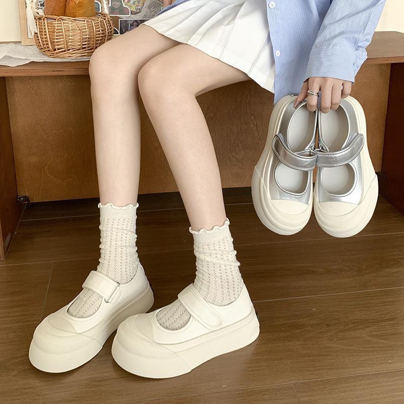 Round head fashionable versatile platform white shoes women s new spring and summer shallow mouth Mary Jane shoes heightening low-top board shoes 35 бежевий
Round head fashionable versatile platform white shoes women s new spring and summer shallow mouth Mary Jane shoes heightening low-top board shoes 35 бежевий