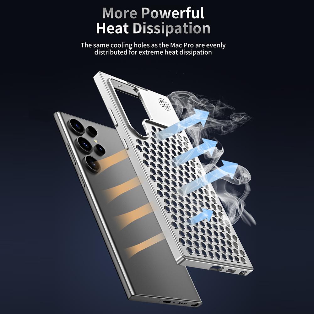 For Samsung Galaxy S24 Ultra Case Auto Pop-Up Heat Dissipation Aromatherapy Aluminium Alloy Cover Black
For Samsung Galaxy S24 Ultra Case Auto Pop-Up Heat Dissipation Aromatherapy Aluminium Alloy Cover Black