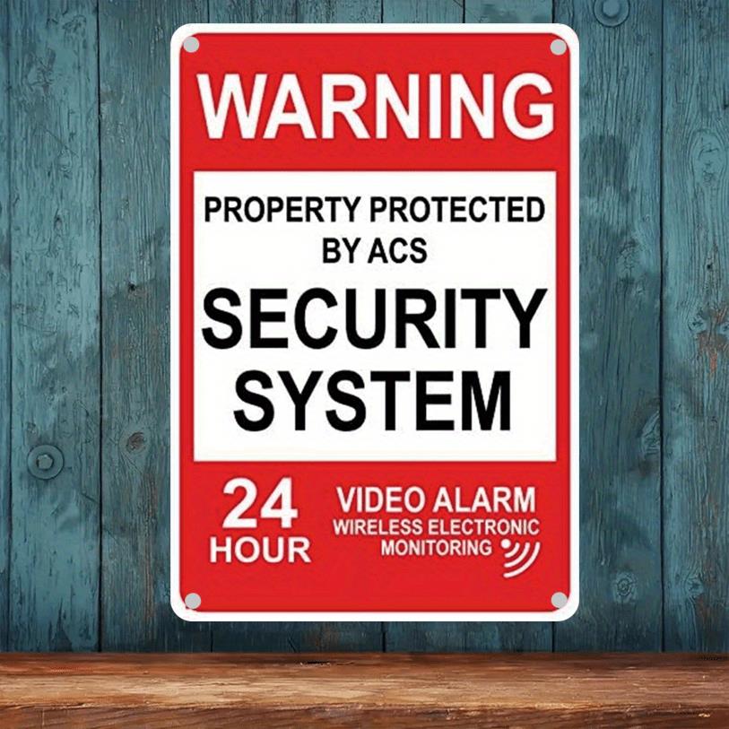 Style Iron Warning Sign Property Protected by ACS Security System with 24Hour Video Alarm Monitoring Notice Wall Hanging 20x30cm(7.8x11.8inch)
Style Iron Warning Sign Property Protected by ACS Security System with 24Hour Video Alarm Monitoring Notice Wall Hanging 20x30cm(7.8x11.8inch)