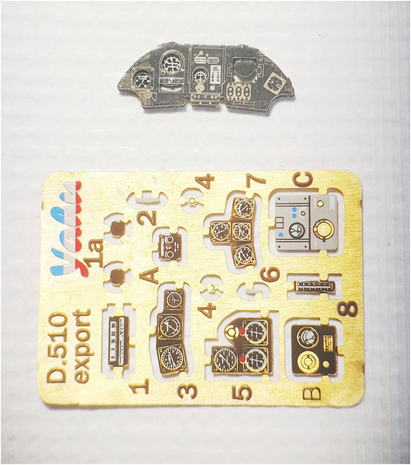 Model Dewoitine Fighter Colored Instrument Panel KP Plastic Model Parts YMA7320 Yahoo! 1/72 D.510 (for Model)
Model Dewoitine Fighter Colored Instrument Panel KP Plastic Model Parts YMA7320 Yahoo! 1/72 D.510 (for Model)