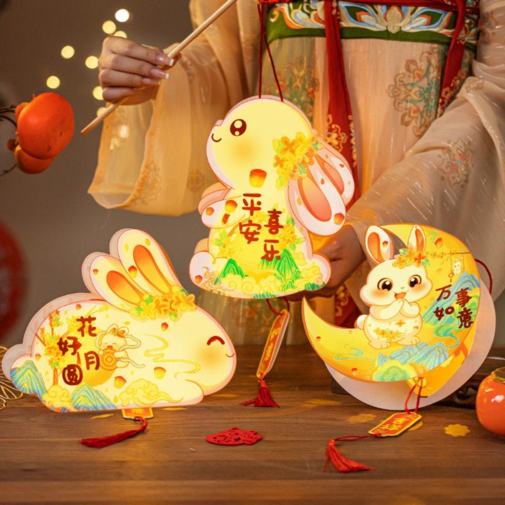Luminous Rabbit Lanterns Cartoon Lantern DIY Material Package Mid-Autumn Festival Lantern Kids Style F
Luminous Rabbit Lanterns Cartoon Lantern DIY Material Package Mid-Autumn Festival Lantern Kids Style F