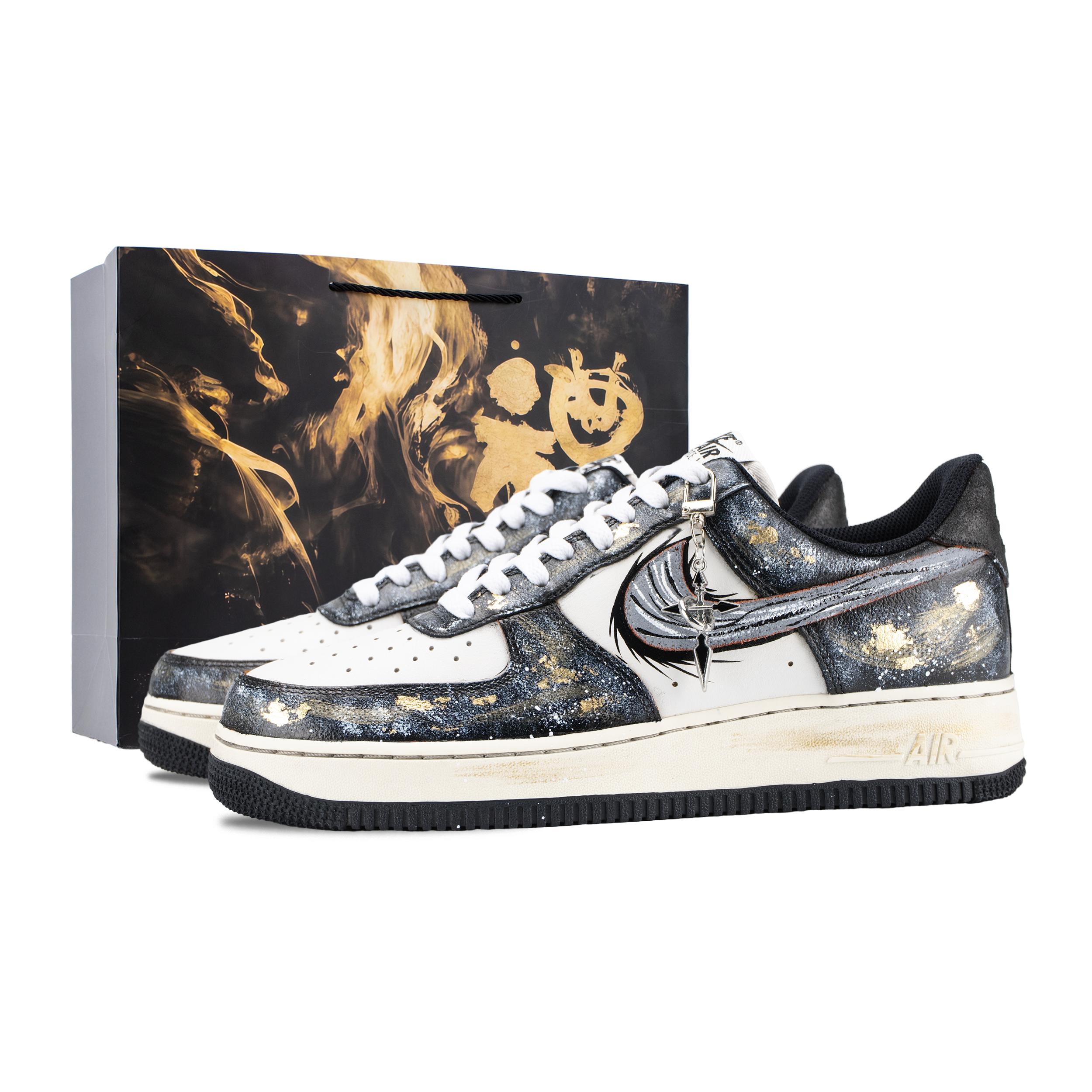Nike Air Force 1 Starry Night Skateboard Shoes Unisex Black Gold HQ4987-010(Team836-) 42
Nike Air Force 1 Starry Night Skateboard Shoes Unisex Black Gold HQ4987-010(Team836-) 42