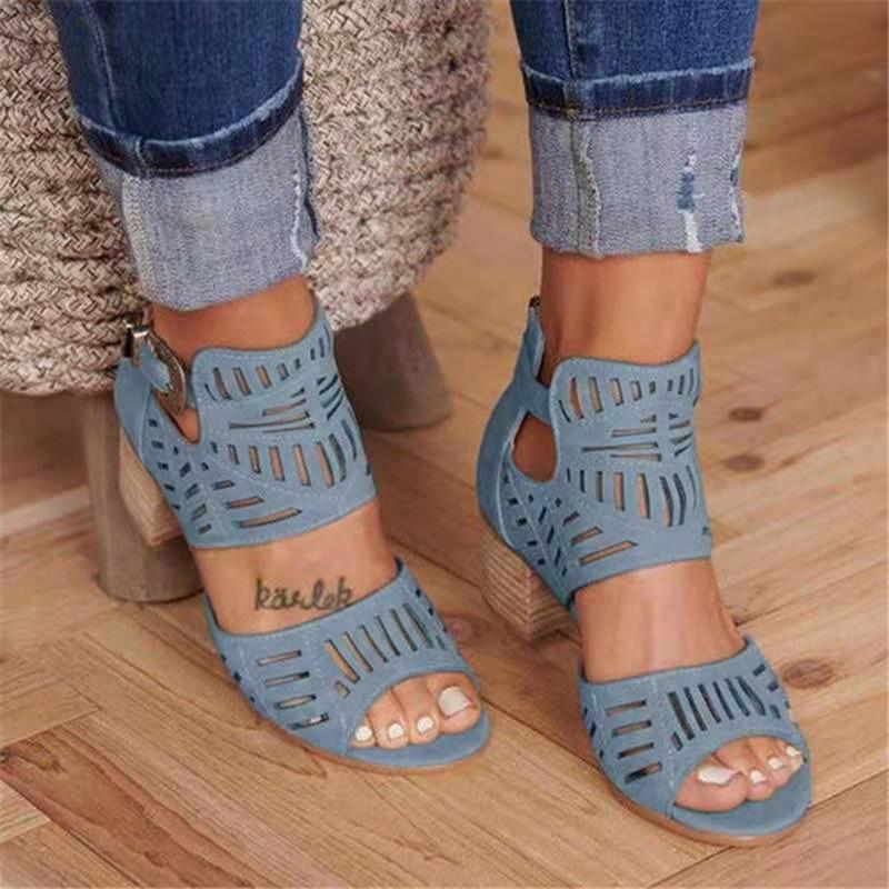 Sandals Hollow Out Mid Heel Summer Shoes Slip-on Buckle Ladies Shoes Artificial Open Toe Casual Wedding Pumps Women Sandalias
Sandals Hollow Out Mid Heel Summer Shoes Slip-on Buckle Ladies Shoes Artificial Open Toe Casual Wedding Pumps Women Sandalias