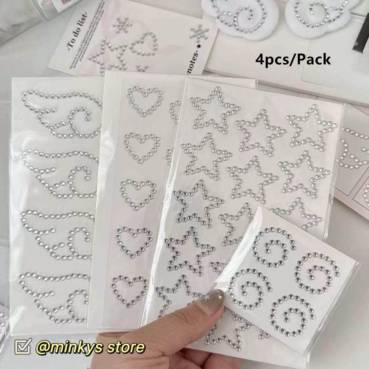 MINKYS Kpop Photocard Deco Stickers, Silver Rhinestone Star & Heart 3D Stickers, Gift Packing Bling DIY Scrapbooking Stickers
MINKYS Kpop Photocard Deco Stickers, Silver Rhinestone Star & Heart 3D Stickers, Gift Packing Bling DIY Scrapbooking Stickers