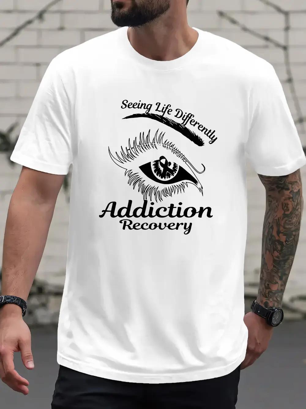 Addiction Recovery Graphic T-shirt - Eye & Eyelash Design with Seeing Life Differently Slogan XXXL
Addiction Recovery Graphic T-shirt - Eye & Eyelash Design with Seeing Life Differently Slogan XXXL