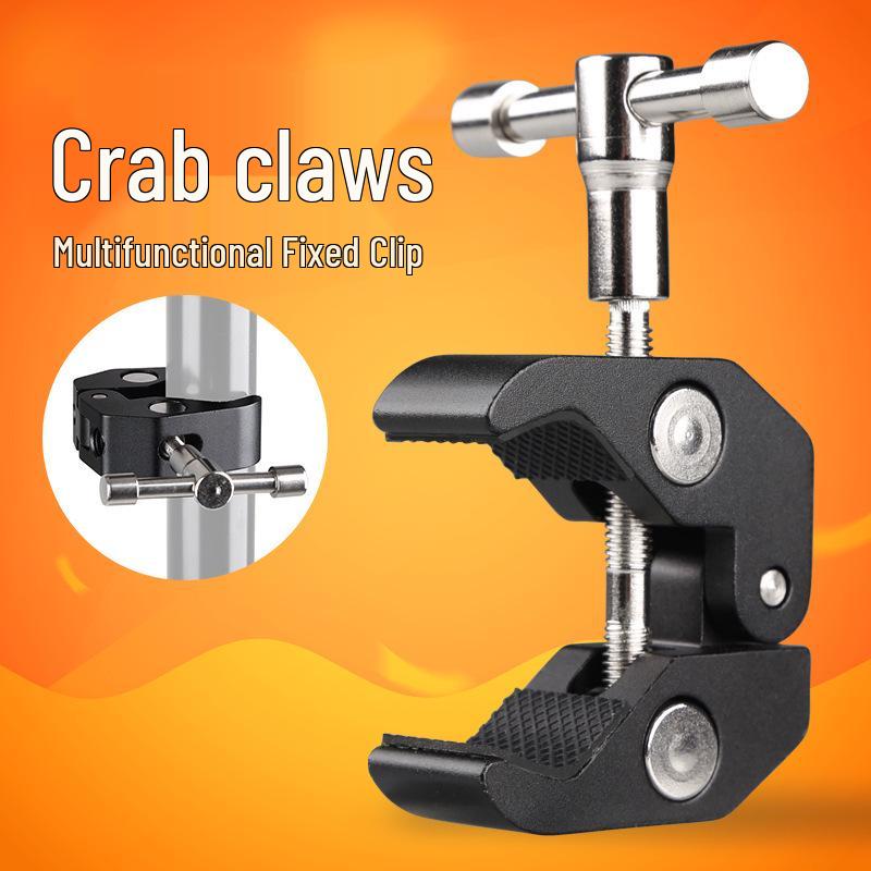 Multi-Functional Photography Clamp: Crab Claw Clip with 1/4 Metal Bracket Adapter.
Multi-Functional Photography Clamp: Crab Claw Clip with 1/4 Metal Bracket Adapter.