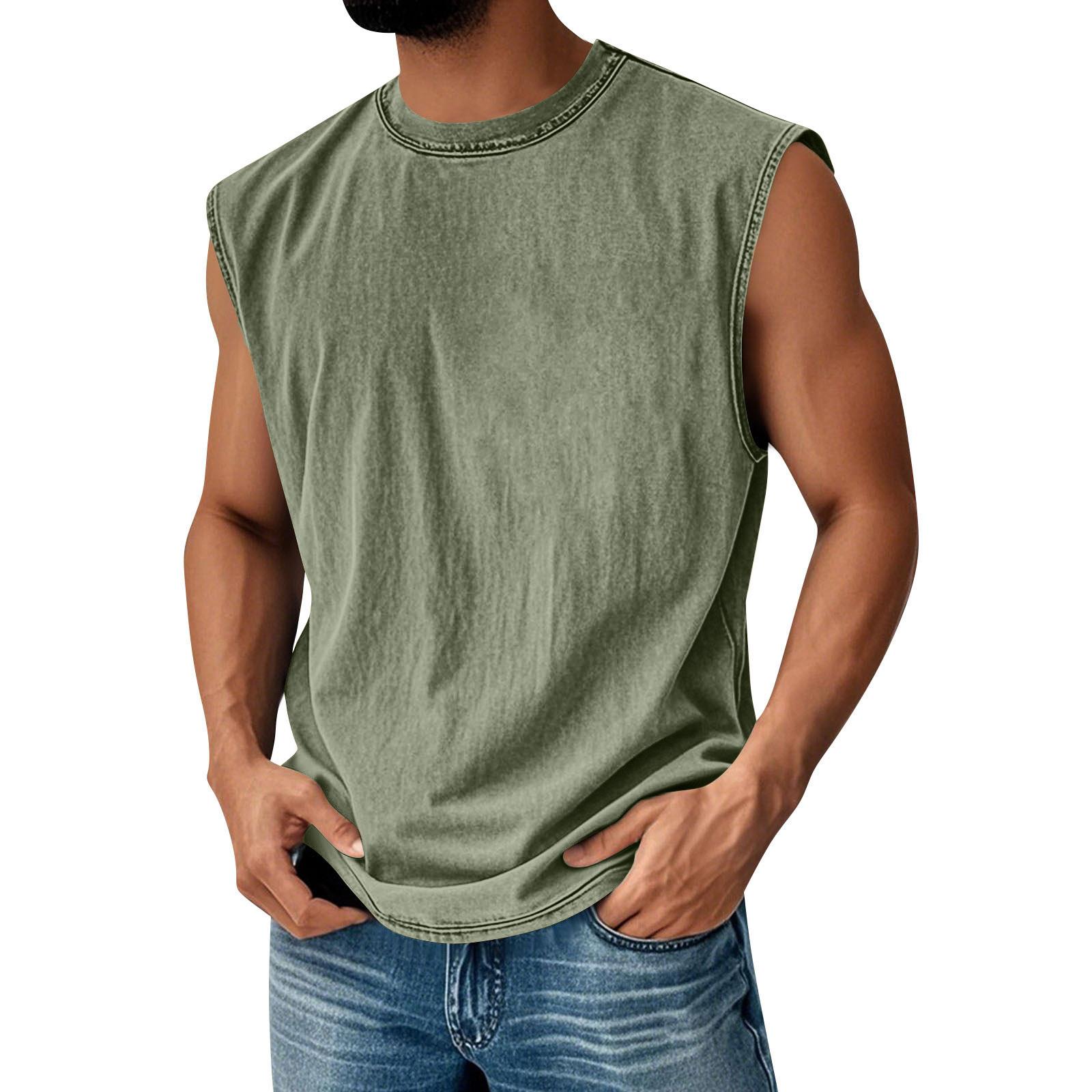 Men’s Sleeveless Crewneck Tank Top Muscle Fit Cotton Casual Shirt for Summer Workout and Everyday Wear L армия зеленый
Men’s Sleeveless Crewneck Tank Top Muscle Fit Cotton Casual Shirt for Summer Workout and Everyday Wear L армия зеленый