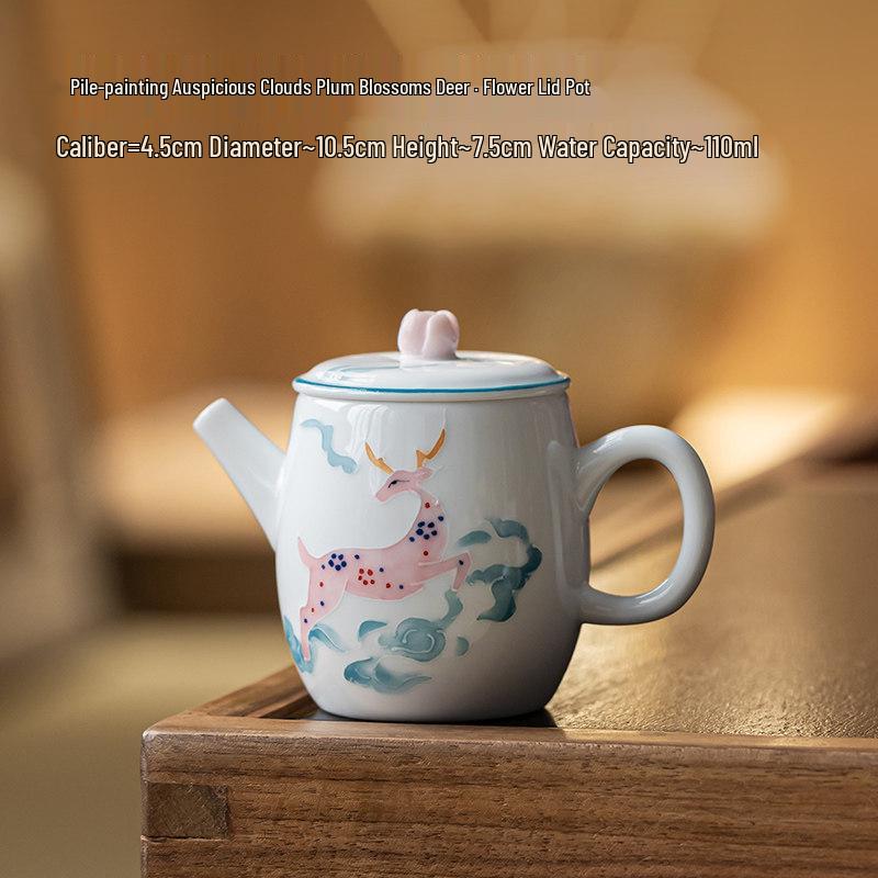 Guanlandui Ceramic Deer-Design Tea Pot - Elegant Single Pot for Kung Fu Tea Rituals 101mL - 200mL
Guanlandui Ceramic Deer-Design Tea Pot - Elegant Single Pot for Kung Fu Tea Rituals 101mL - 200mL