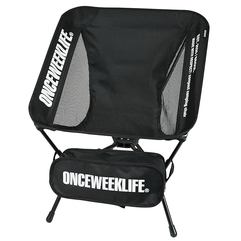 ONCEWEEKLIFE® outdoor chair camp chair folding compact chair Comes with storage bag hiking change mountain climbing Load capacity 150kg (black)
ONCEWEEKLIFE® outdoor chair camp chair folding compact chair Comes with storage bag hiking change mountain climbing Load capacity 150kg (black)