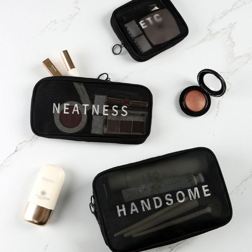 Mesh Transparent Cosmetic Bag Nylon Wash Pouch Fashion Pencil Cases Travel Medium рожевий
Mesh Transparent Cosmetic Bag Nylon Wash Pouch Fashion Pencil Cases Travel Medium рожевий