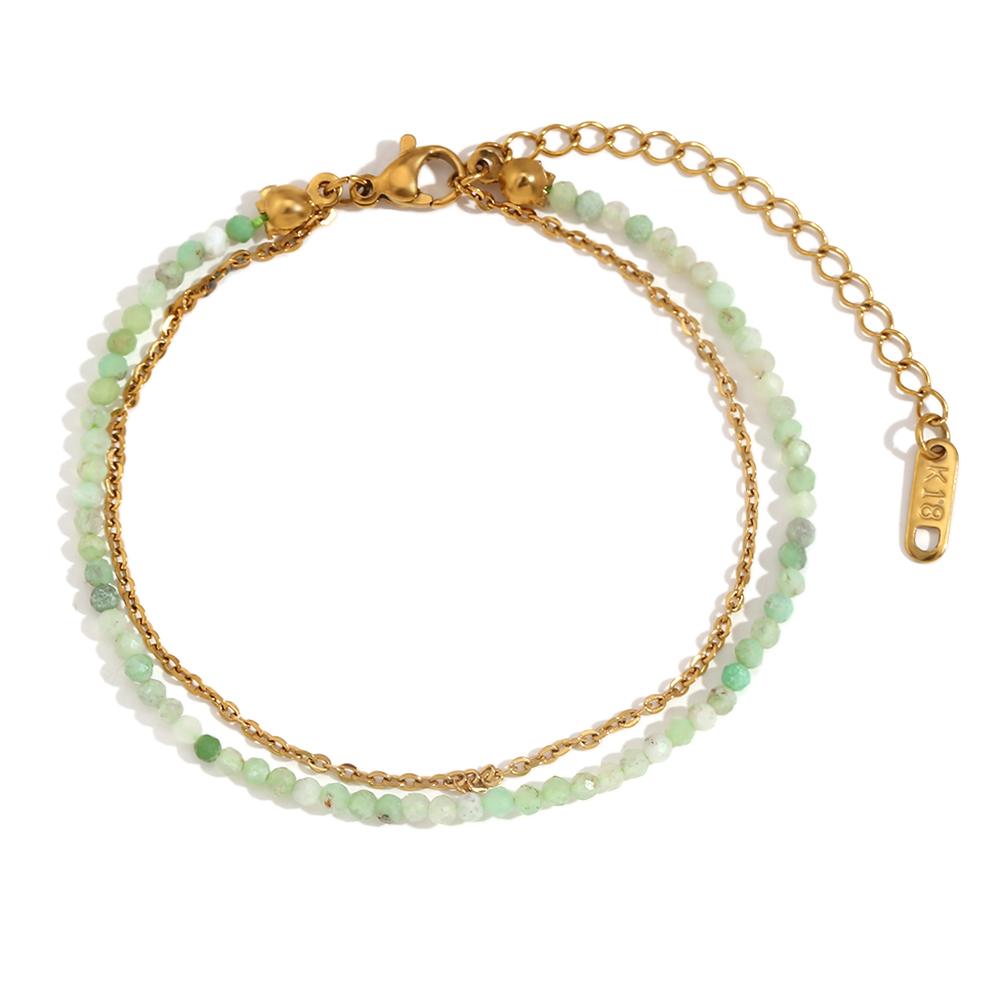 Mamacitaslay 316L Stainless Steel Natural Stone Beaded Thin Chain Bracelet Anklet Waterproof Everyday Jewelry For Women Gift зелений
Mamacitaslay 316L Stainless Steel Natural Stone Beaded Thin Chain Bracelet Anklet Waterproof Everyday Jewelry For Women Gift зелений