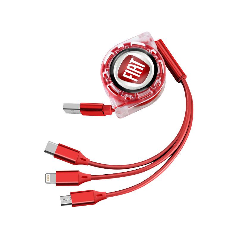 Fiat Car Logo Fast Charging Cable 3 in 1 UsB Cable Type C Micro USB For Stilo Ducato Panda 500 Pondo Abarth Punto Palio Viaggio червоний
Fiat Car Logo Fast Charging Cable 3 in 1 UsB Cable Type C Micro USB For Stilo Ducato Panda 500 Pondo Abarth Punto Palio Viaggio червоний