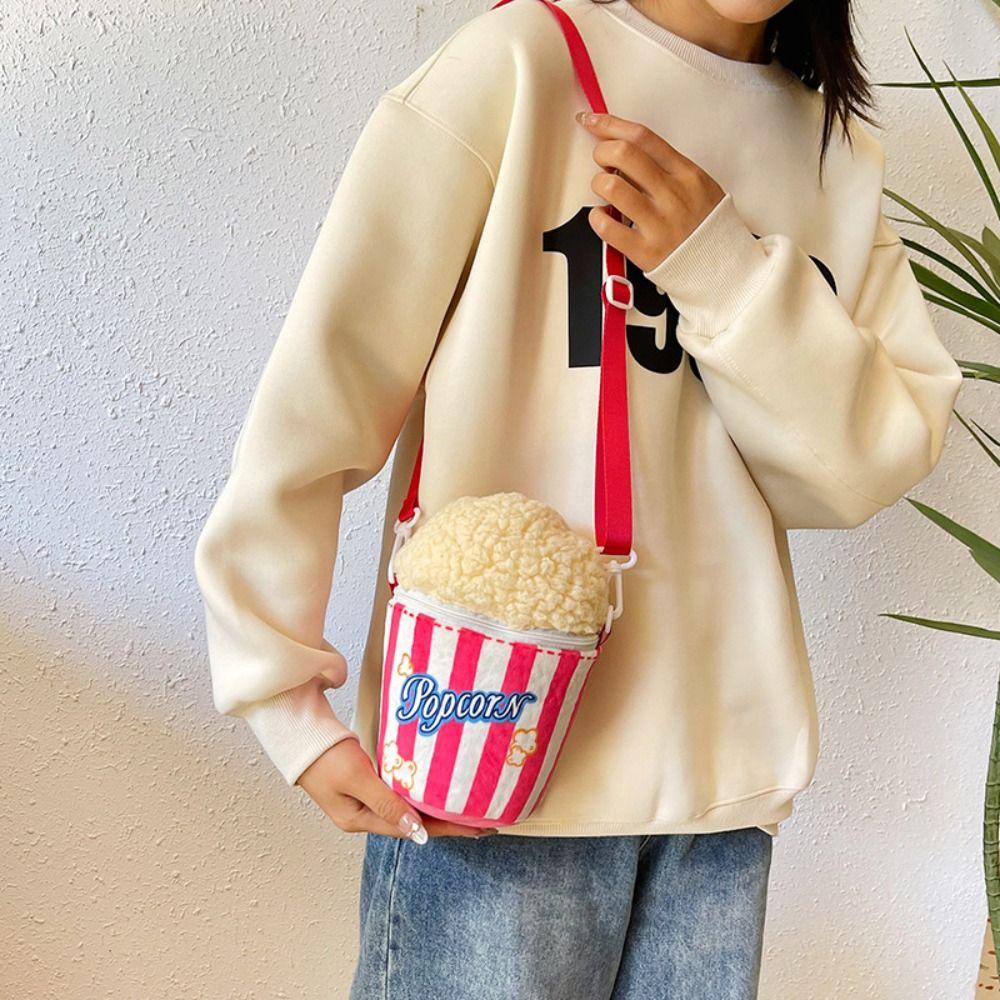 Soft Cartoon Popcorn Shoulder Bag Adjustable Strap Creative Bucket Bag Popcorn Crossbody Bag Women червоний
Soft Cartoon Popcorn Shoulder Bag Adjustable Strap Creative Bucket Bag Popcorn Crossbody Bag Women червоний