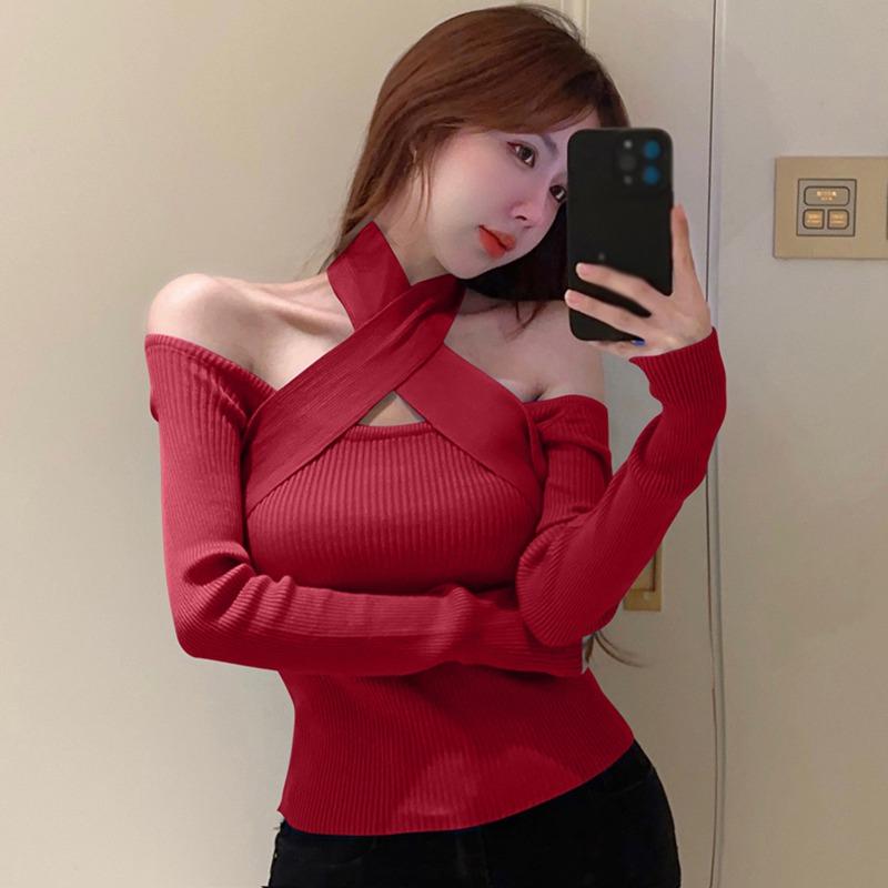 Вязаный свитер с длинным рукавом, с открытыми плечами, с перекрещенными бретелями One Size
Вязаный свитер с длинным рукавом, с открытыми плечами, с перекрещенными бретелями One Size