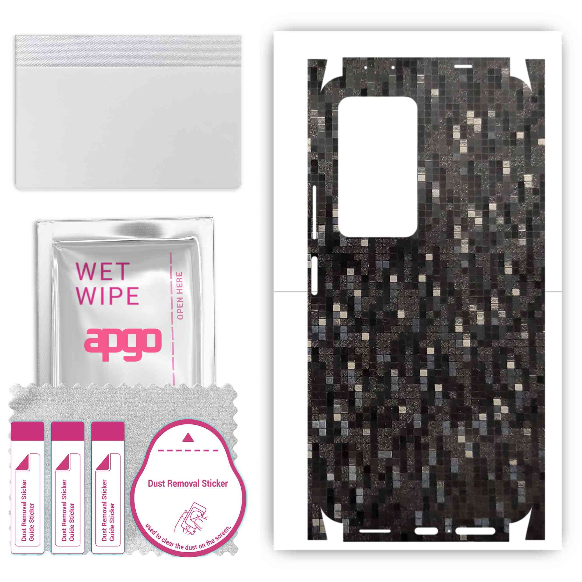 apgo Protective Skin Sticker for the back+sides compatible with Xiaomi Redmi K50 Pro, Full Wrap Film, Foil, Vinyl - Pattern Carbon Black Pixel
apgo Protective Skin Sticker for the back+sides compatible with Xiaomi Redmi K50 Pro, Full Wrap Film, Foil, Vinyl - Pattern Carbon Black Pixel