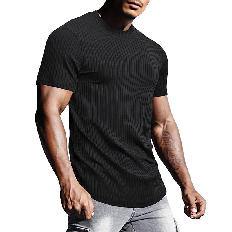Men s Sports Tight Short-sleeved T-shirt Men s Round Neck Top Casual Fitness Shirt S чорний
Men s Sports Tight Short-sleeved T-shirt Men s Round Neck Top Casual Fitness Shirt S чорний