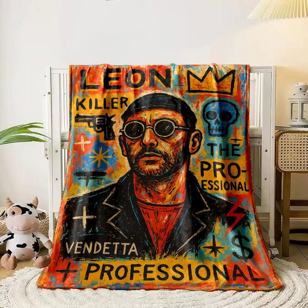 Colorful pop-art portrait with bold text, crown, gun, and various symbols. for all seasons blanket lunch break throw gift 80cm x 120cm
Colorful pop-art portrait with bold text, crown, gun, and various symbols. for all seasons blanket lunch break throw gift 80cm x 120cm