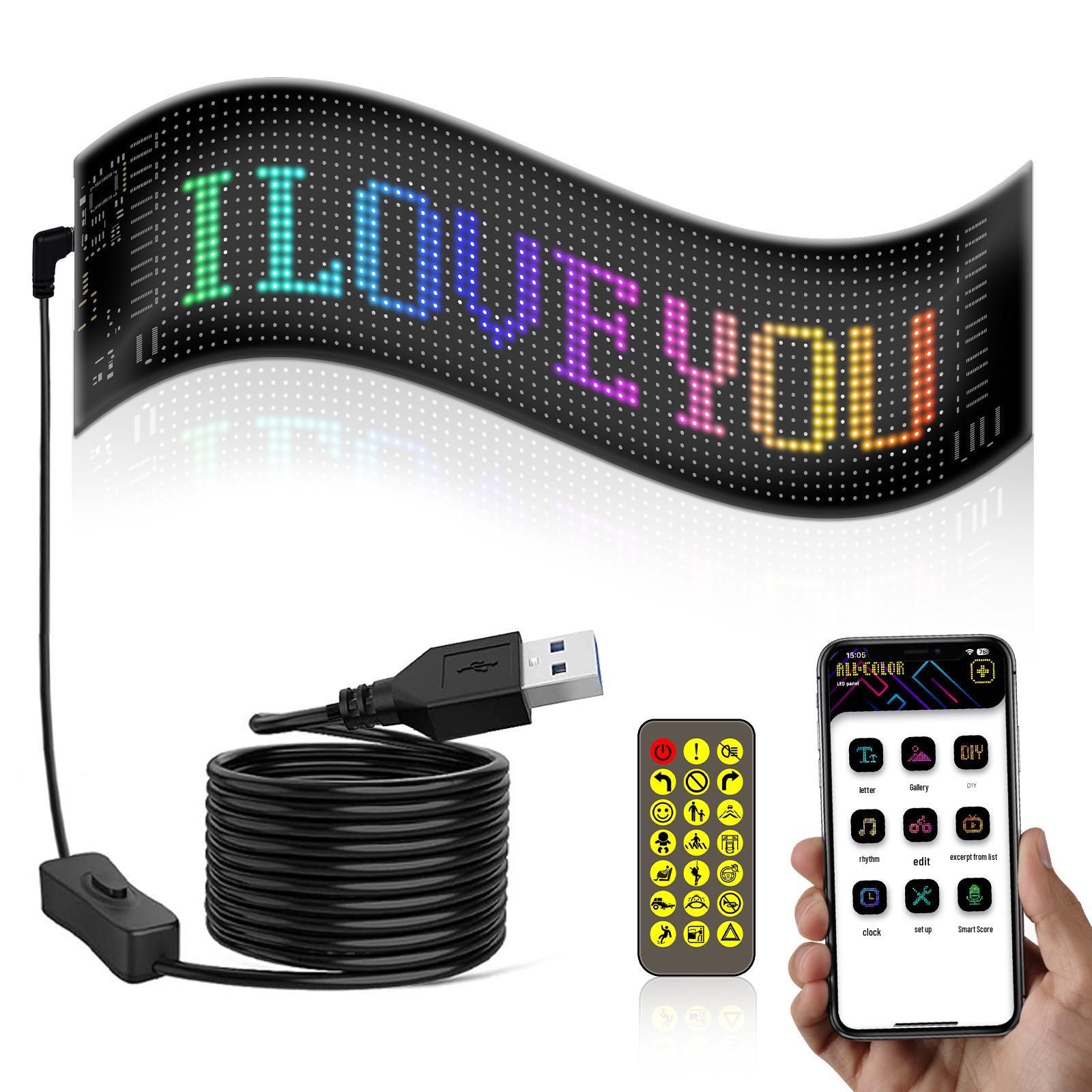 LED Bluetooth Full Color Waterproof Flexible Emoji Car Screen 70x173mm
LED Bluetooth Full Color Waterproof Flexible Emoji Car Screen 70x173mm