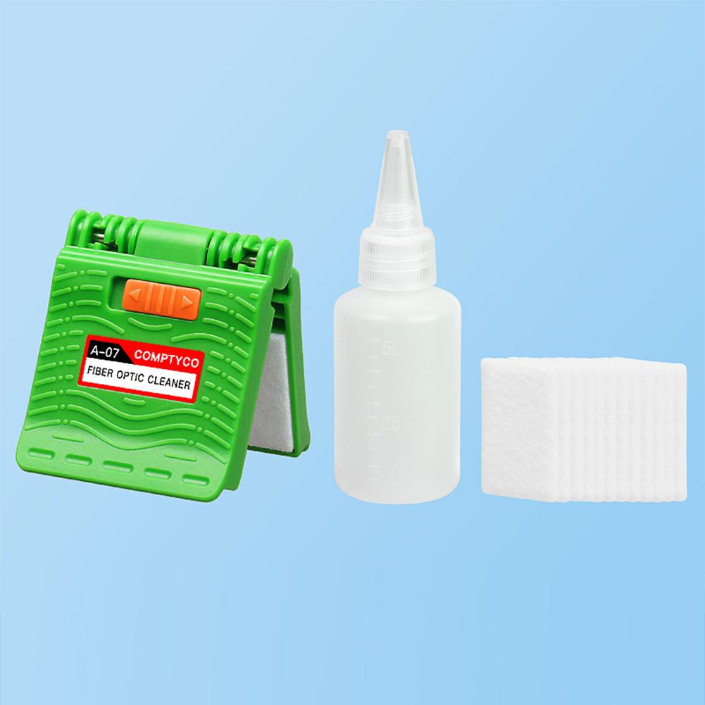 Professional Optical Fiber Core Wiping Cleaning Tool Fiber Optic Cleaner With Cleaner Cotton/Alcohol Storage Bottle
Professional Optical Fiber Core Wiping Cleaning Tool Fiber Optic Cleaner With Cleaner Cotton/Alcohol Storage Bottle