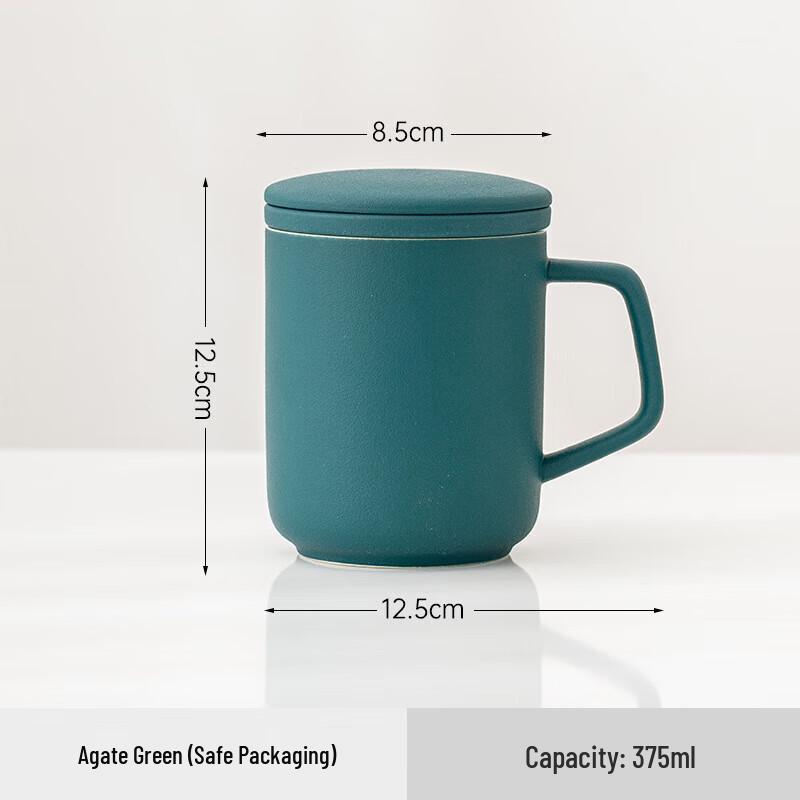 Agate Green Ceramic Mug with Lid and Filter
Agate Green Ceramic Mug with Lid and Filter