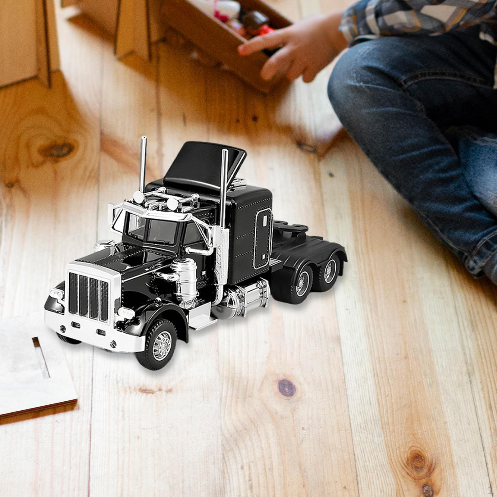 1/32 Semi Heavy Truck Model Diecast Trucks toy Pretend Play Rubber Tires Transport Car for чорний
1/32 Semi Heavy Truck Model Diecast Trucks toy Pretend Play Rubber Tires Transport Car for чорний
