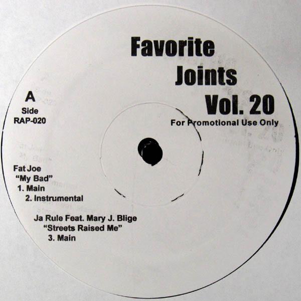12inch Record VARIOUS - Favorite Joints Vol. 20 RAP020 Favorite Joints 2005 US Rap & Hip-Hop/R&B Used
12inch Record VARIOUS - Favorite Joints Vol. 20 RAP020 Favorite Joints 2005 US Rap & Hip-Hop/R&B Used