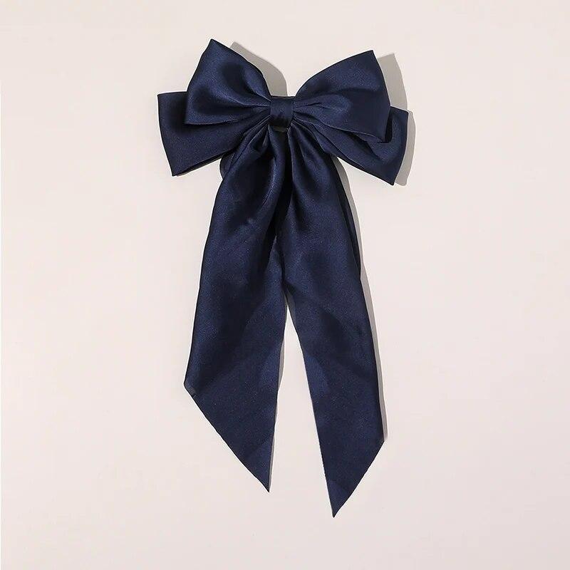 Элегантная заколка для волос с большим бантом и лентой для женщин, модная однотонная атласная пружинная заколка с хвостиком и бантом, шпилька для волос, аксессуары для волос для девочек, верхняя клипса, милый головной убор с бантом, подарки тёмно-синий
Элегантная заколка для волос с большим бантом и лентой для женщин, модная однотонная атласная пружинная заколка с хвостиком и бантом, шпилька для волос, аксессуары для волос для девочек, верхняя клипса, милый головной убор с бантом, подарки тёмно-синий