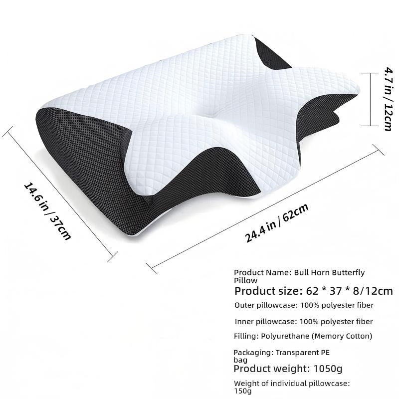 Ergonomic Butterfly Cervical Pillow, Slow Rebound Memory Foam Neck Pillow, Breathable Orthopedic Sleeping Pillow for Daily Rest
Ergonomic Butterfly Cervical Pillow, Slow Rebound Memory Foam Neck Pillow, Breathable Orthopedic Sleeping Pillow for Daily Rest