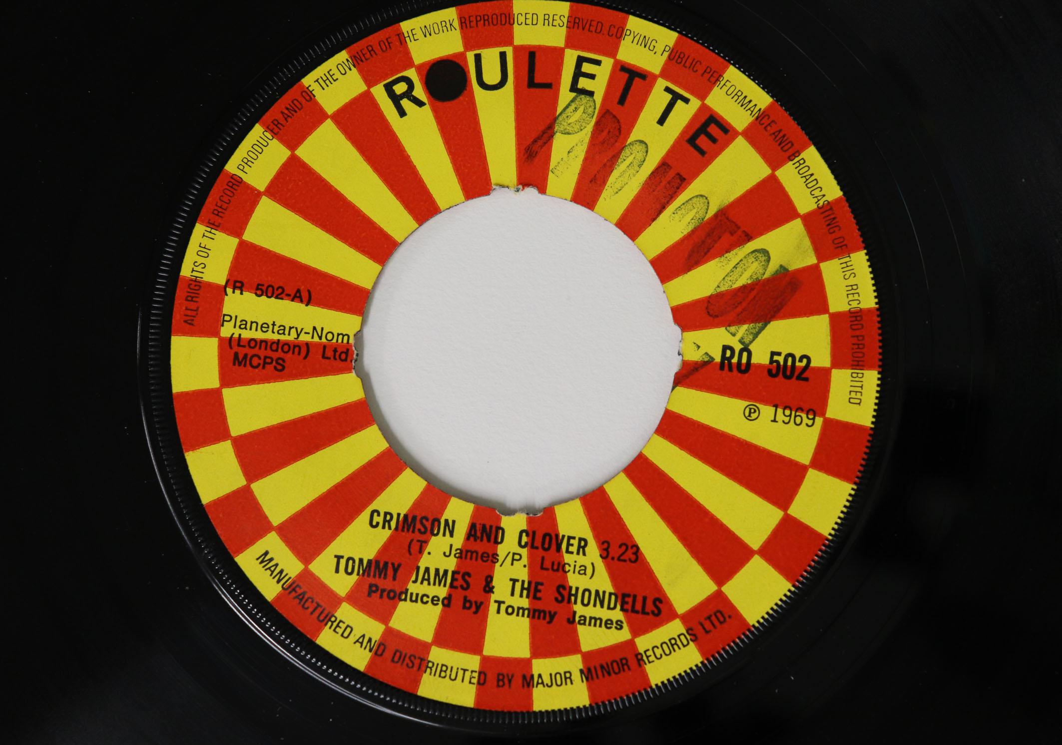 7inch Record TOMMY JAMES THE SHONDELLS Crimson And Clover Some Kind Of L RO502 ROULETTE 1969 UK Rock Used
7inch Record TOMMY JAMES THE SHONDELLS Crimson And Clover Some Kind Of L RO502 ROULETTE 1969 UK Rock Used
