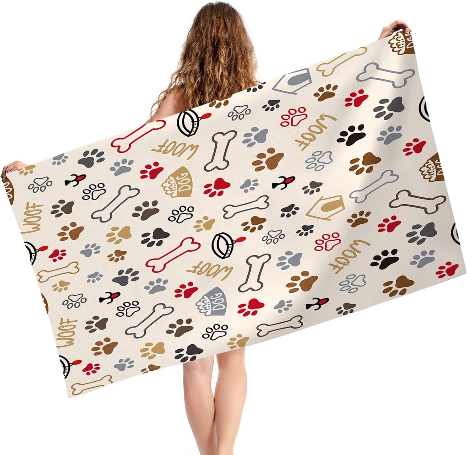 Bone Dog s footmark Beach Towel for Family stuffs friend Gifts Quick-Dry For Bath Yoga Tourism Beach GYM Camping Swimming towels W30*H60(CM)
Bone Dog s footmark Beach Towel for Family stuffs friend Gifts Quick-Dry For Bath Yoga Tourism Beach GYM Camping Swimming towels W30*H60(CM)