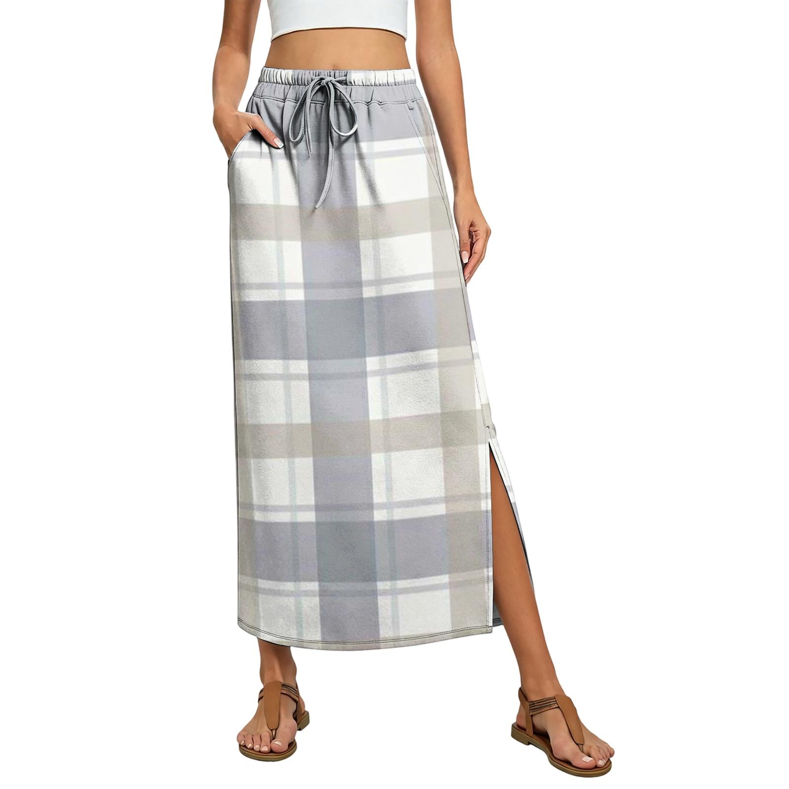 Ladies plaid elastic waistband drawstring pocket skirt XL білий
Ladies plaid elastic waistband drawstring pocket skirt XL білий