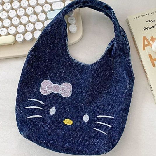 Cute Kitty Embroidered Denim Mini Bag New Cute Big Bow Polka Dot Denim Women s Shoulder Handbag Portable Mini Lunchbox Bag
Cute Kitty Embroidered Denim Mini Bag New Cute Big Bow Polka Dot Denim Women s Shoulder Handbag Portable Mini Lunchbox Bag